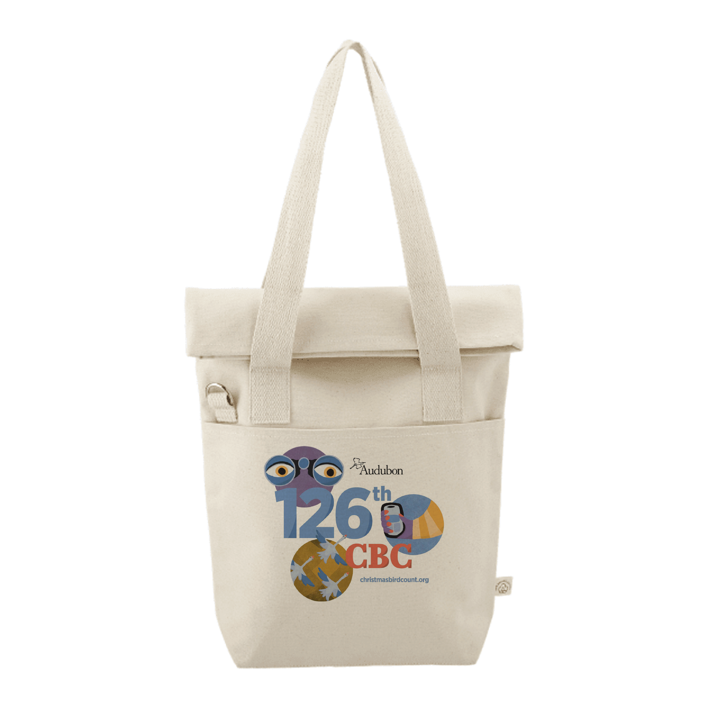 Christmas Bird Count Cotton Commuter Tote